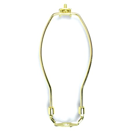 Jandorf Harp, 8", Polished Brass Lamp Harp C60121
